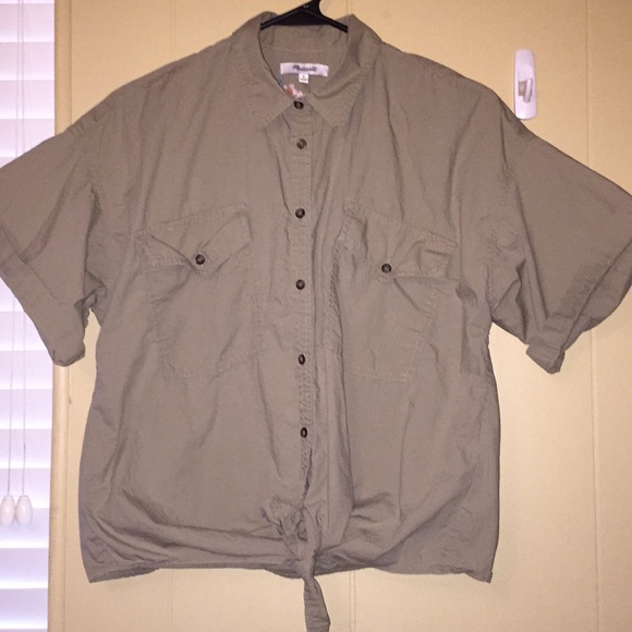 Buy 2 Get 1 Free Madewell Tie Front Safari Shirt - Picture 5 of 6
